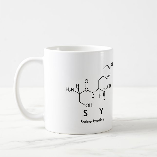 Taza De Café Sy peptide nombre mug (Izquierda)