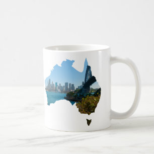Taza De Café Sydney Harbour Bridge y Ópera House Skyline Person