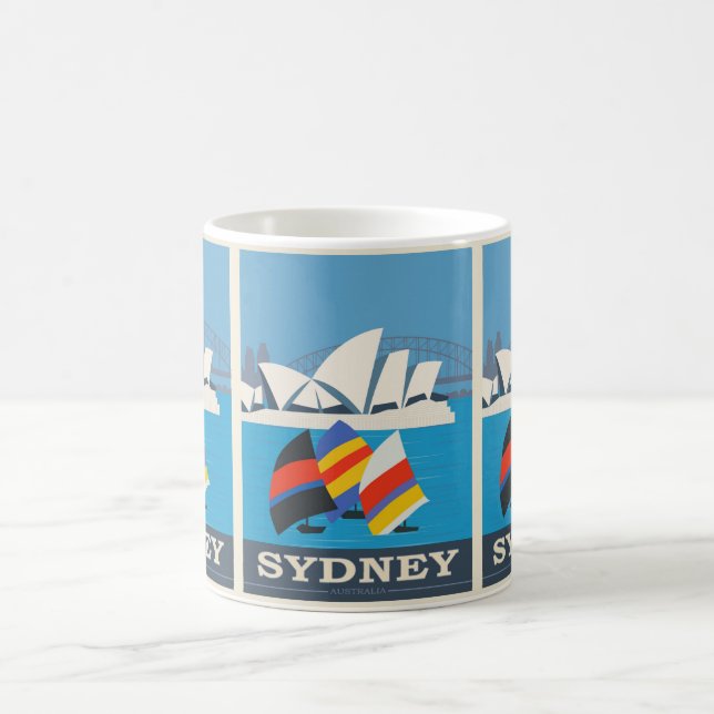 Taza De Café Sydney Vintage: vacaciones en Australia (Centro)