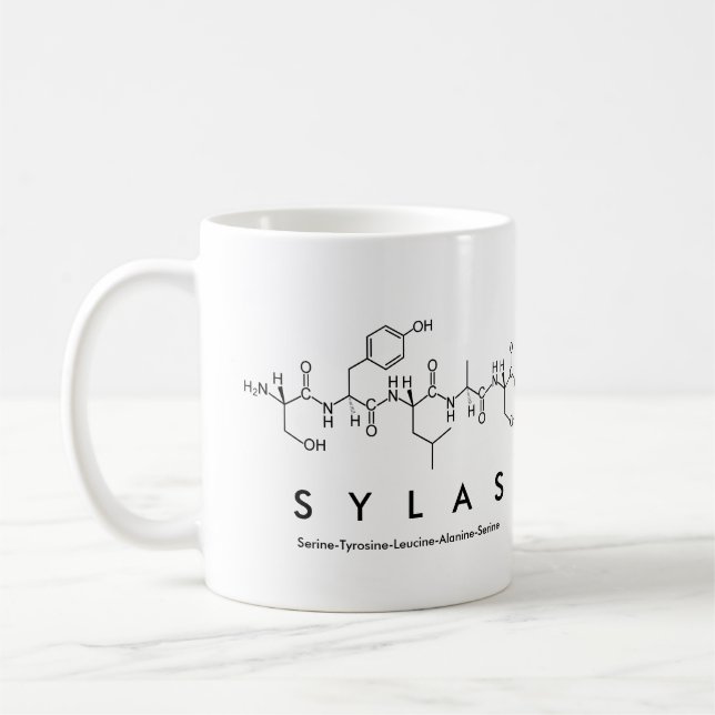 Taza De Café Sylas peptide nombre mug (Izquierda)