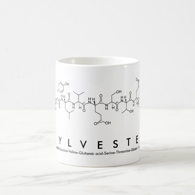Taza De Café Sylvester peptide name mug (Centro)