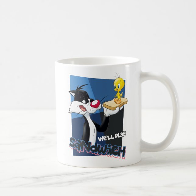 Taza De Café SYLVESTER™ y TWEETY™ "Jugaremos sándwich" (Derecha)