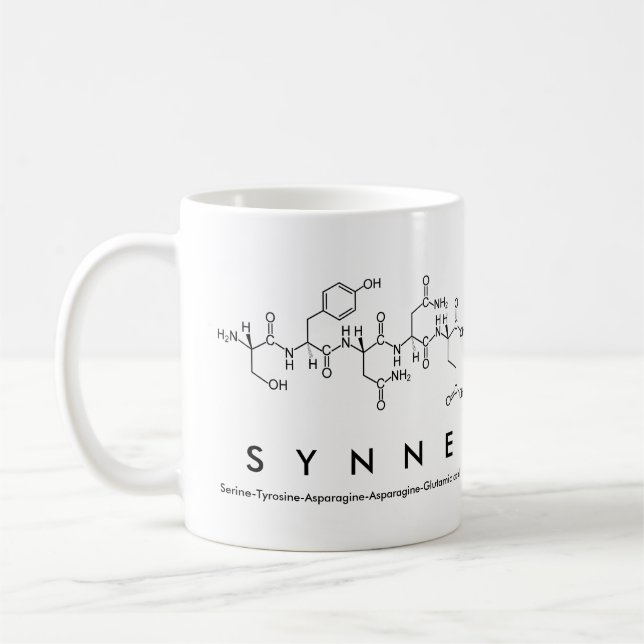 Taza De Café Synne peptide name mug (Izquierda)