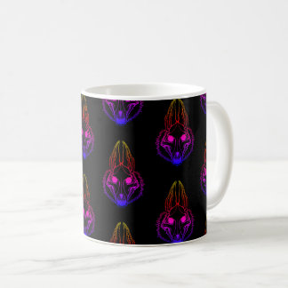 Taza De Café Synthwave Jackals Skull Coffee Mug