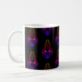 Taza De Café Synthwave Jackals Skull Coffee Mug