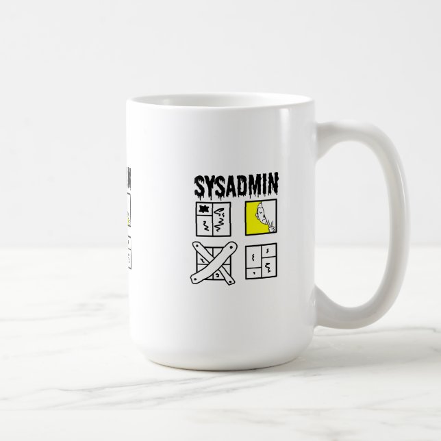 Taza De Café Sysadmin - Administrador del sistema (Derecha)