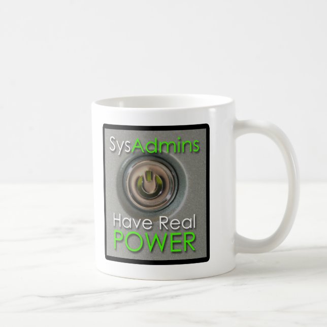 Taza De Café SysAdmins tiene poder real (Derecha)