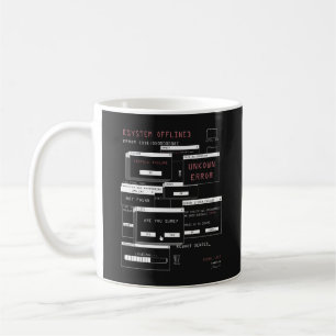 Taza De Café System Offline - Diseño Techno-Brutalist