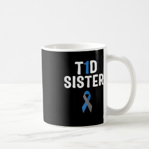 Taza De Café T1D Hermana Diabetes Conciencia Tipo 1 Insulina Pa