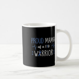Taza De Café T1d Madre orgullosa Diabetes Conciencia Cinta azul