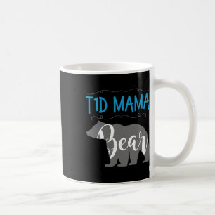 Taza De Café T1d Mama Bear Tipo1 Diabetes T1 Conciencia de las 