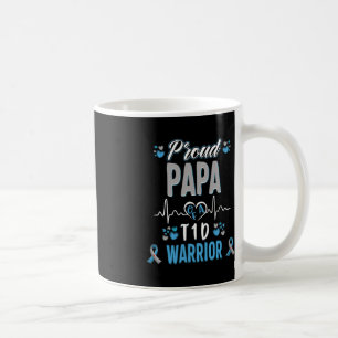 Taza De Café T1D orgulloso de Papa Diabetes Sensibilización al
