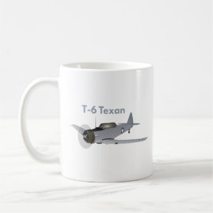 Taza De Café T-6 Aeronaves de Entrenamiento Textil