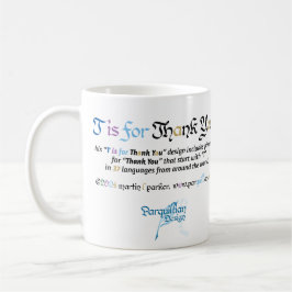 Taza De Café T es por Gracias Mug - Azul y Oro