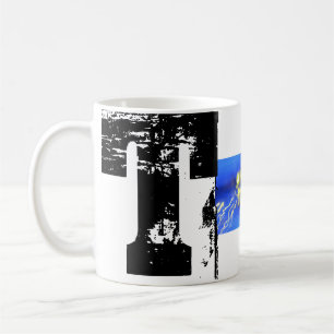 Taza De Café T Monograma Grunge Typographic Mug