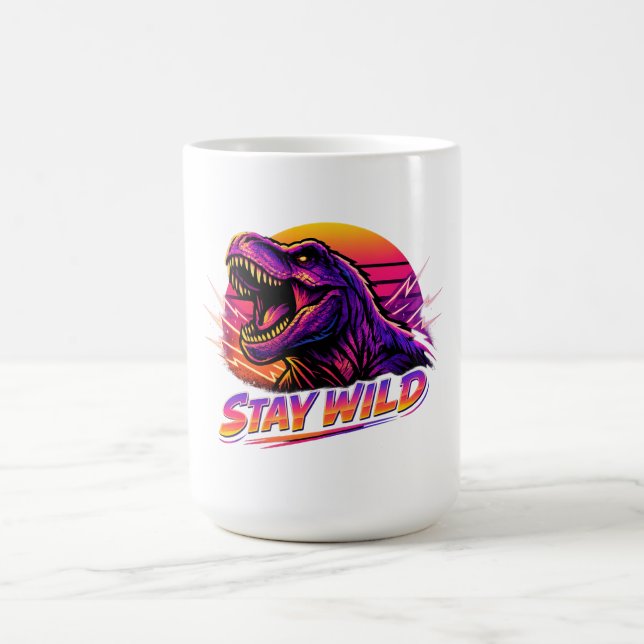 Taza De Café T-Rex Mantén Salvaje (Centro)