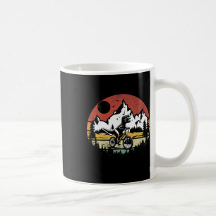 Taza De Café T-Rex montando bicicleta de montaña vintage en bic