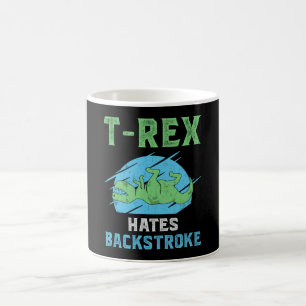 Taza De Café T-Rex Odia El Retroceso Nadar Nadar Funny