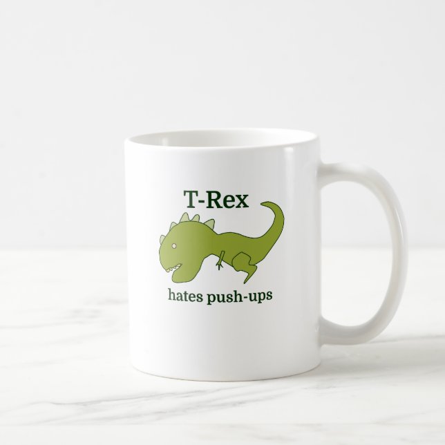 Taza De Café T-Rex odia pectorales (Derecha)