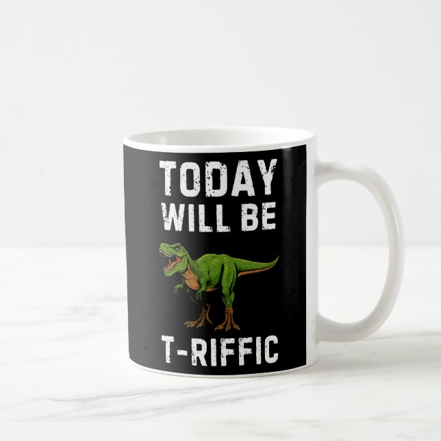 Taza De Café T-Riffic Day Mug - Funny T-Rex Coffee Mug (Derecha)