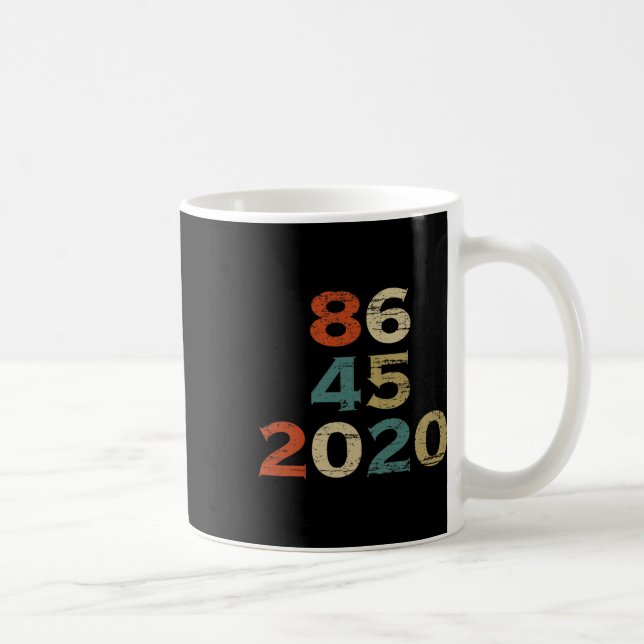 Taza De Café T Shirt 86 45 2020 Divertido Anti-Trump Biden Harr (Derecha)