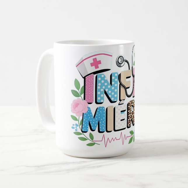 Taza De Café T-shirt artistique « INFIRMIÈRE  (Anverso izquierdo)