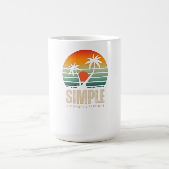 Taza De Café T-shirt Simple Sunset - Tropical vibes design (Centro)