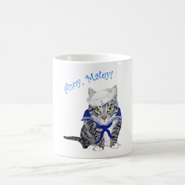 Taza De Café Tabby Cat Sailor (Centro)