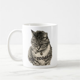 Taza De Café Tabby 'Tude "NO HOY!"