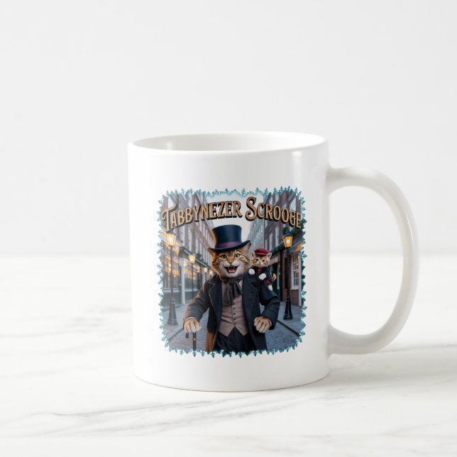 Taza De Café Tabbynezer Scrooge Illustration – Tabby Scrooge (Derecha)