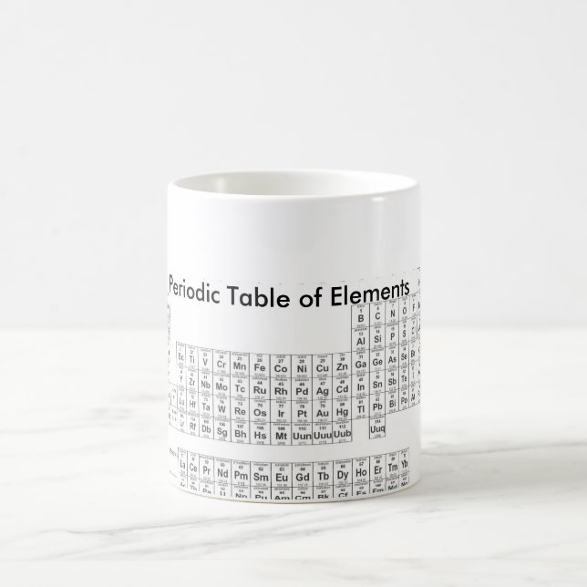 Taza De Café Tabla de elementos periódica (Centro)