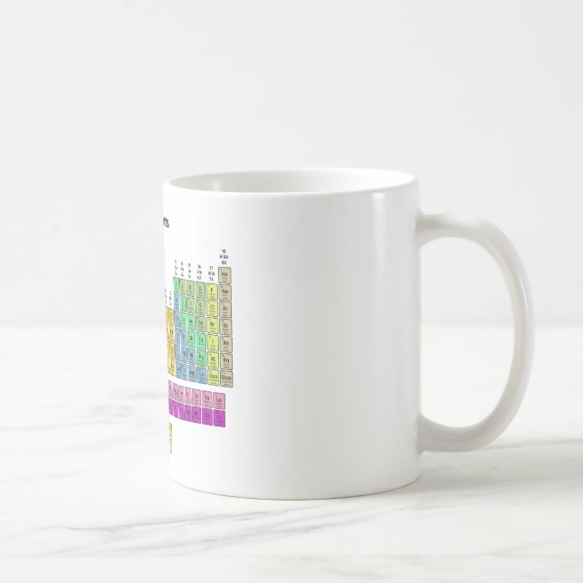Taza De Café Tabla de elementos periódica (Derecha)