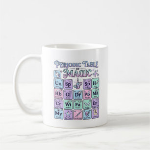 Taza De Café Tabla periódica de diseño gráfico mágico de unicor
