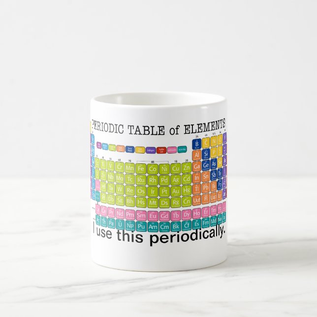 Taza De Café Tabla periódica de elementos (Centro)