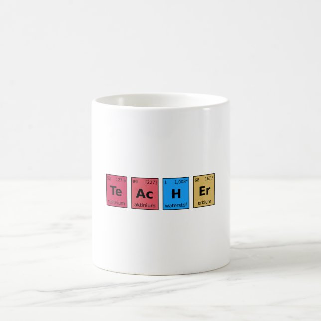 Taza De Café Tabla Periódica de Profesor (Centro)