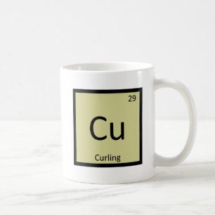 Taza De Café Tabla periódica de química de deportes de Curling