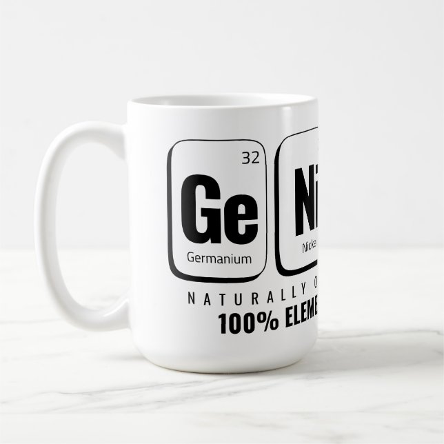 Taza De Café Tabla periódica GENiUS - Diseño científico diverti (Izquierda)