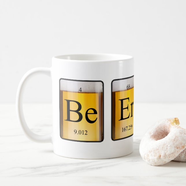 Taza De Café Tabla periódica: Ser Er (Con donut)