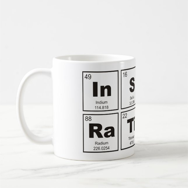 Taza De Café Tabla química periódica de elementos: InSPIRaTiON (Izquierda)