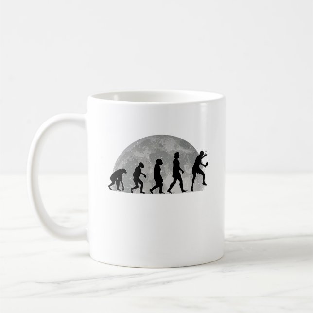 Taza De Café Table Tennis Player Evolution Moon (Izquierda)