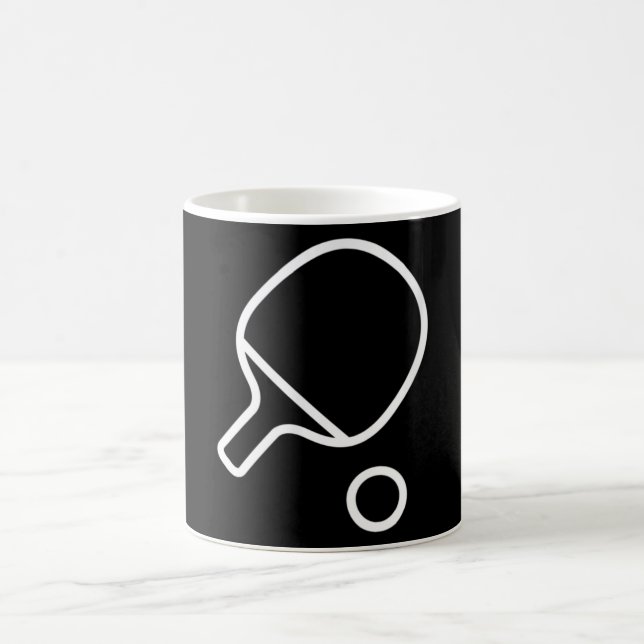 Taza De Café Table Tennis Racket And Ball Retro Ping Pong (Centro)