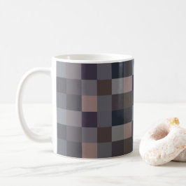 Taza De Café Tablero de ajedrez gris