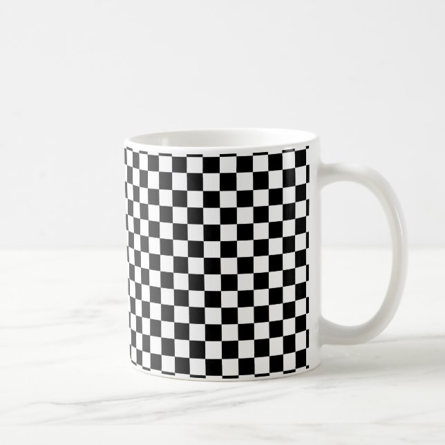 Taza De Café Tablero negro y blanco (Derecha)