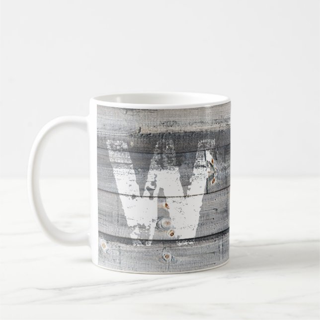 Taza De Café Tableros de madera rústicos de Shiplap cones (Izquierda)