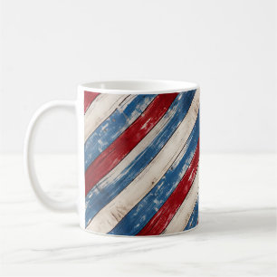 Taza De Café Tablones de madera rústica patriótica