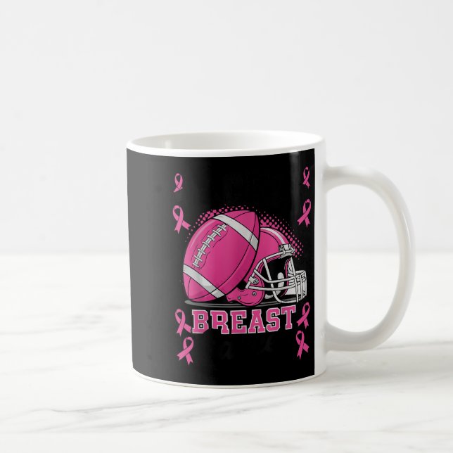 Taza De Café Tackle Breast Cancer Awareness Nk Ribbon Football  (Derecha)