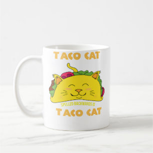 Taza De Café Taco Cat Deletreado al Revés Es Taco Cat
