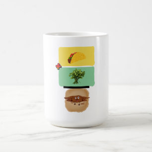 Taza De Café Taco + Cilantro = 💩 (Funny Anti-Cilantro Design)