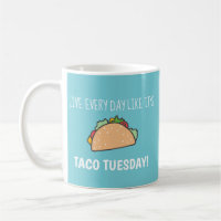 Taco Martes Turquoise Blue Funny Food Pun Cita