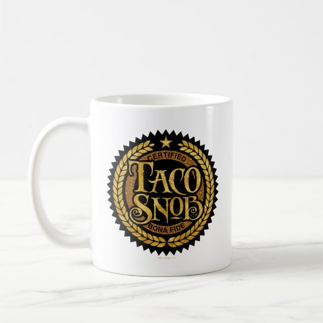 Taza De Café Taco Snob - divertido amante del taco (Izquierda)